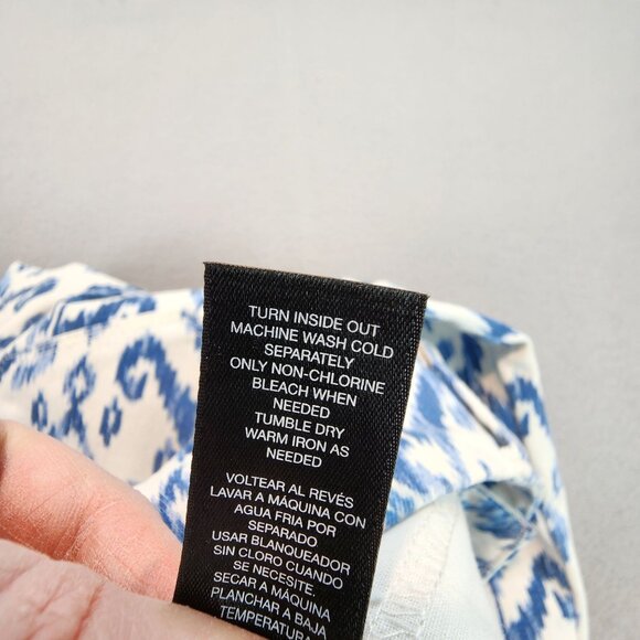 Chico's NEW So Slimming Indigo Geo Jegging Jean Antique White Southwestern Print - Picture 6 of 14